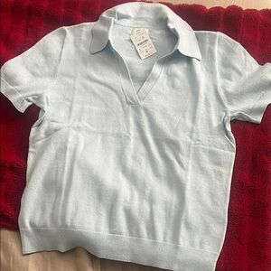 J. Crew Light Blue Polo Top